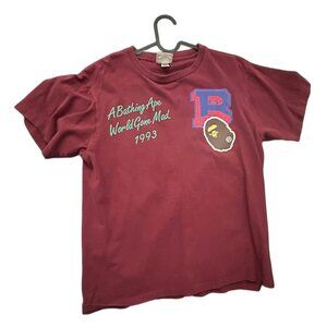 BAPE Burgundy Tee